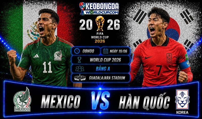 Soi kèo Mexico vs Hàn Quốc, 08h00 ngày 19/06, World Cup 2026