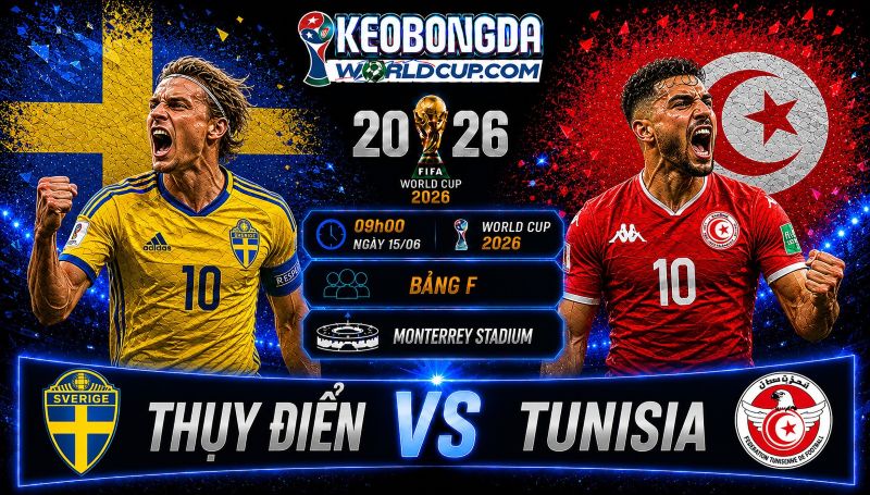 Soi kèo Thụy Điển vs Tunisia 09h00 ngày 15/06: